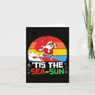 Tis The Sea Sun Santa Beach Summer Christmas In Ju Card