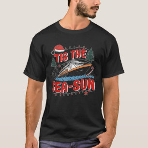 Tis The Sea Sun Santa Beach Summer Christmas Summe T-Shirt