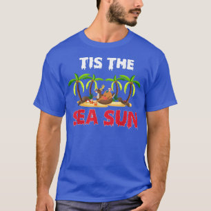 Tis the Sea Sun Santa Rudolph Tube Coconut Island T-Shirt