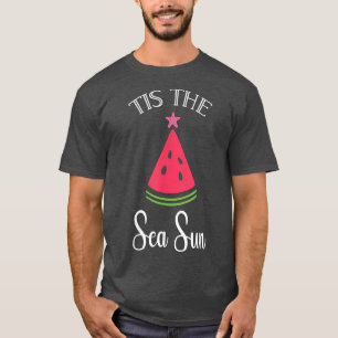 Tis the Sea Sun Santa Starfish On the Sea T-Shirt
