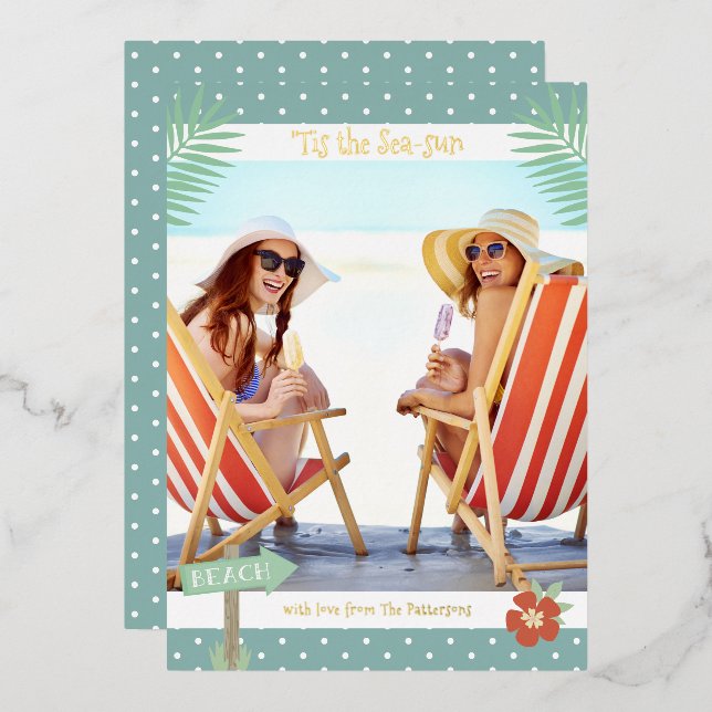 'Tis The Sea-sun Tropical Beach Summer Christmas (Front/Back)