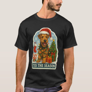 Tis The Season Airedale Terrier Dog Merry Christma T-Shirt