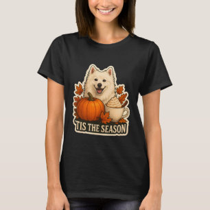 Tis The Season American Eskimo Dog Fall Autumn Pum T-Shirt