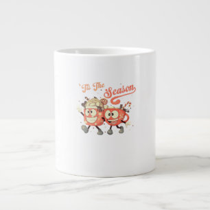 Tis The Season Art Treats With Retro Charm Large Coffee Mug