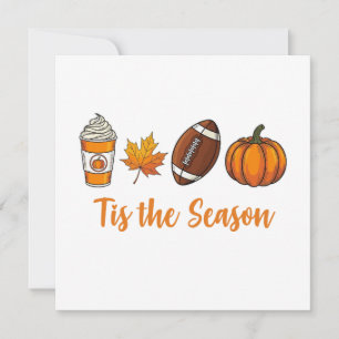 Tis the Season Autumn Football Holiday Card