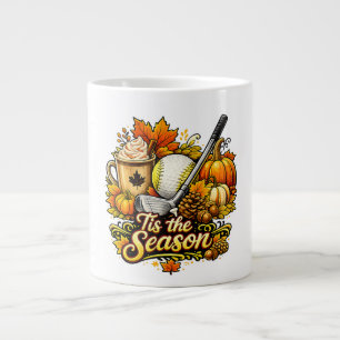 Tis The Season Autumn Golf Pumpkin Spice Coffee Large Coffee Mug