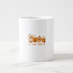 Tis The Season Autumn Halloween Pumpkin Fall Drink Large Coffee Mug