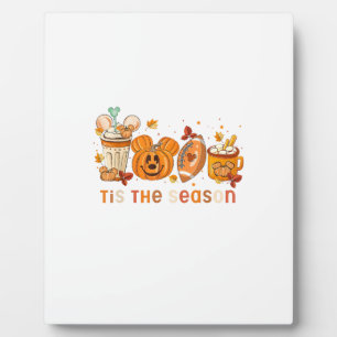 Tis The Season Autumn Halloween Pumpkin Fall Drink Plaque