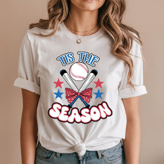 Tis The Season - Baseball Mum Theme T-Shirt