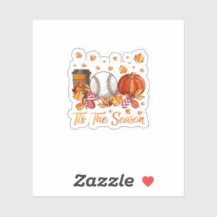 Tis The Season Baseball Pumpkin Autumn Fall Thanks