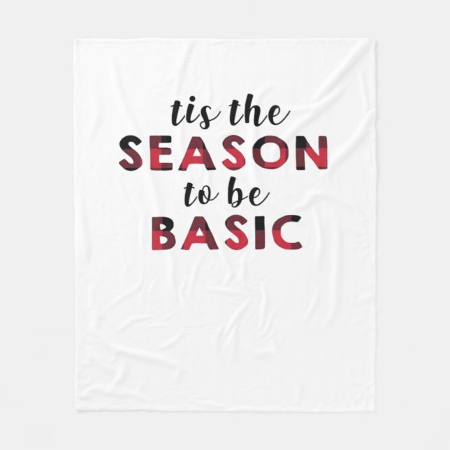 Tis The Season Basic Design Fleece Blanket (Front)