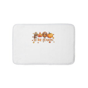 Tis The Season Basset Hound Dog Fall Thanksgiving  Bath Mat