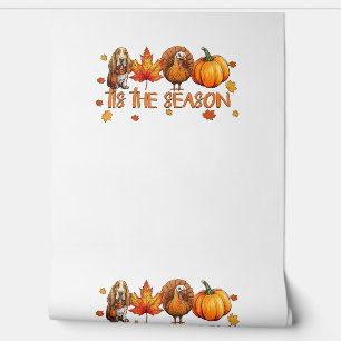 Tis The Season Basset Hound Dog Fall Thanksgiving Wallpaper