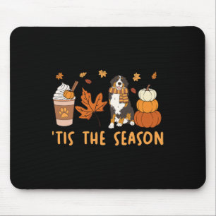 Tis The Season Bernese Mountain Dog Fall Pumpkin C Mouse Pad