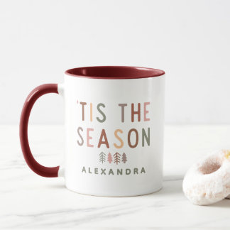 'Tis the Season Boho Christmas Custom Name Mug