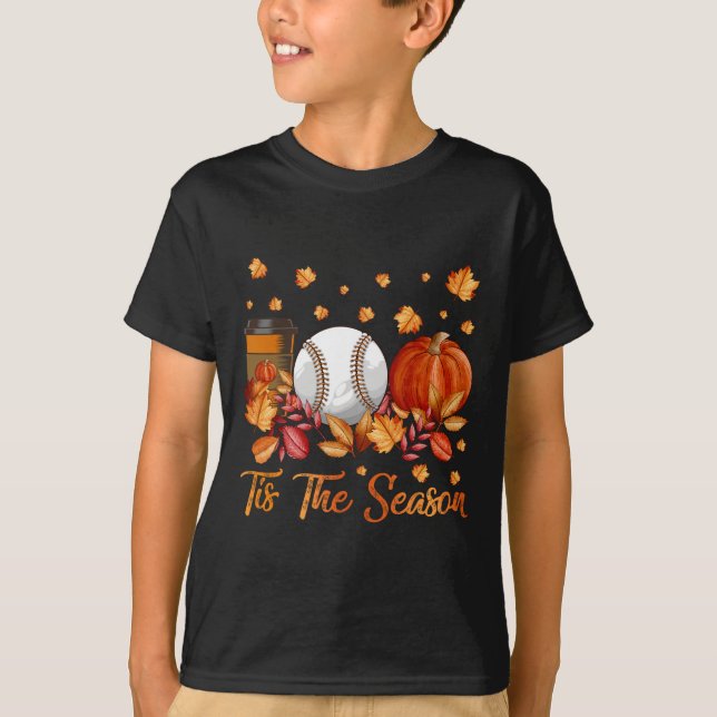 Tis The Season Bysebyll Pumpkin Autumn Fall Thanks T-Shirt (Front)