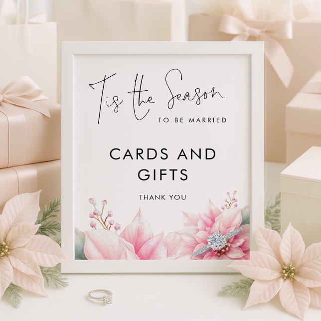 Tis the season Cards Gifts Sign Bridal Shower (Creator Uploaded)