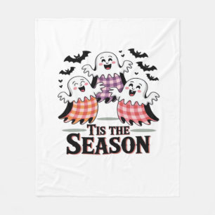 Tis The Season Chequered Halloween Fleece Blanket