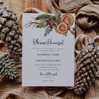 Tis The Season Christmas Botanical Wedding