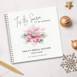 Tis the Season Christmas Bridal Shower Guest Book
