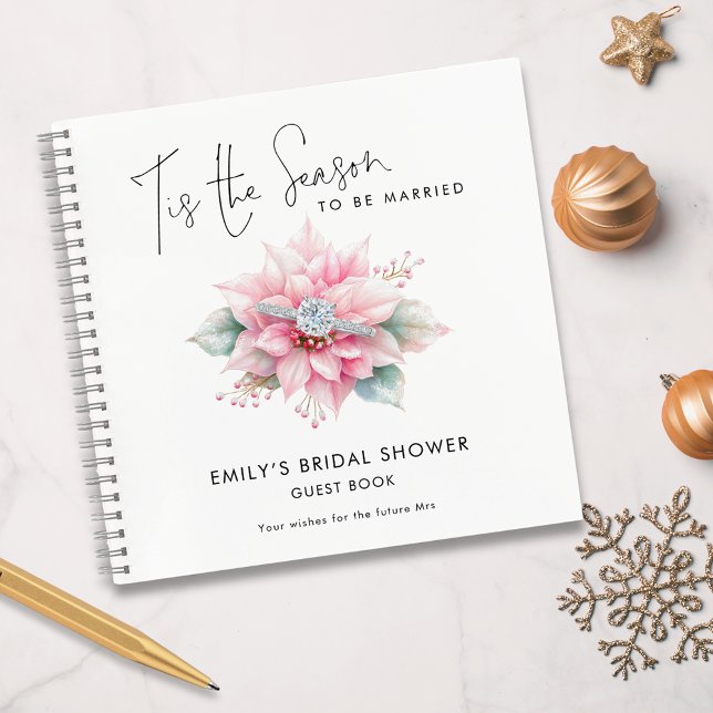 Tis the Season Christmas Bridal Shower Guest Book (Creator Uploaded)