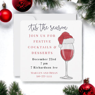 Tis the Season Christmas Cocktails & Desserts  Invitation