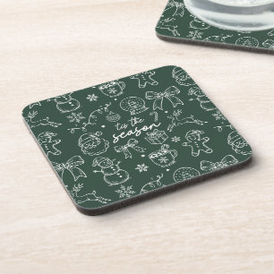 Tis the Season - Christmas Doodle Coaster
