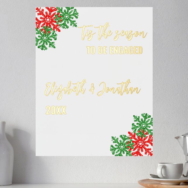 Tis The Season Christmas Engagement Party Foil Prints (In Situ (Counter 2))