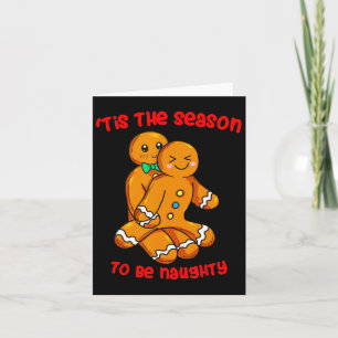Tis The Season Christmas Gingerbread Couple Naught Card