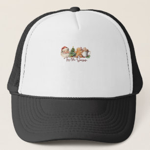 Tis The Season Christmas Holiday Apparel Funny Chr Trucker Hat