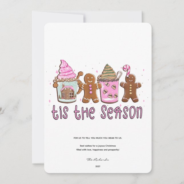 Tis the Season Christmas Holiday Card (Front)