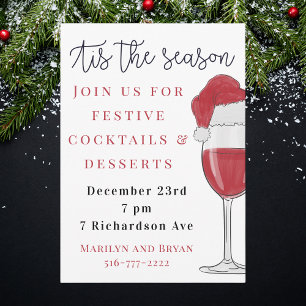 Tis the Season Christmas Holiday Cocktail Party Invitation