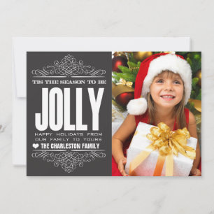 Tis The Season Christmas Holiday Family Photo Card