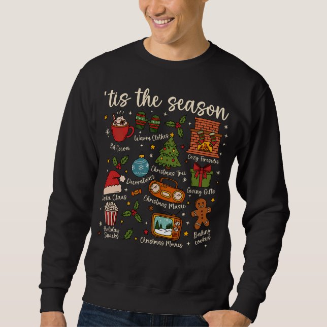 ’Tis the Season Christmas Icons Sweatshirt (Front)