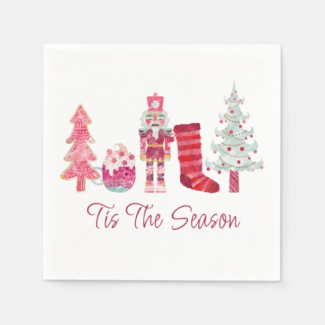 Tis The Season Christmas Party Napkin (Front)