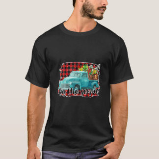 Tis The Season Christmas Red Truck Buffalo Plaid P T-Shirt