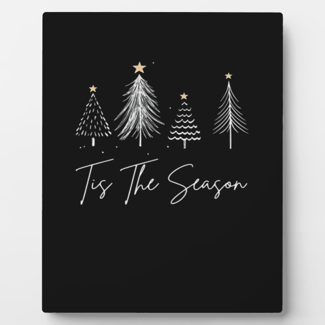 Tis The Season Christmas Retro Classic Plaque (Front)