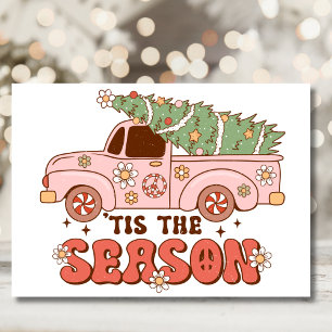 Tis the season Christmas retro  Holiday Card