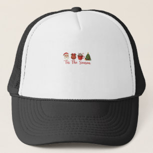 Tis The Season Christmas Santa Holiday Cheer Trucker Hat