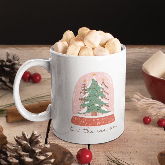 Tis The Season Christmas Snow Globe Holiday Coffee Mug (Creator Uploaded)