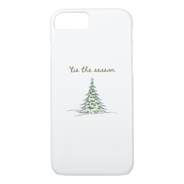 Tis The Season Christmas Tree Debbie Groovy Santa Case-Mate iPhone Case (Back)