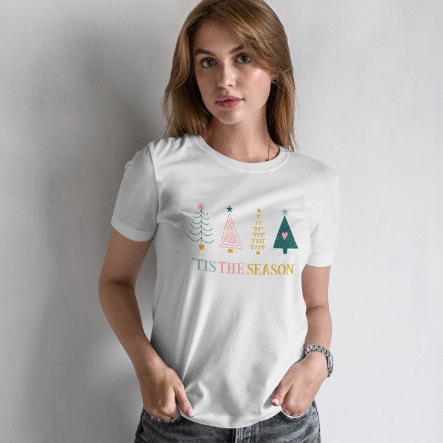 "'Tis The Season" Christmas Tree Doodles Holidays T-Shirt (Creator Uploaded)