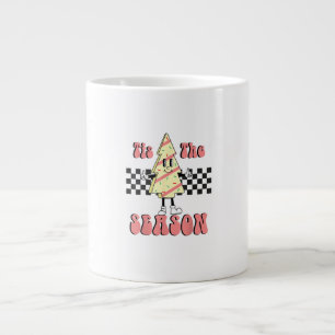 Tis The Season Christmas Tree Groovy Retro Debbie Large Coffee Mug