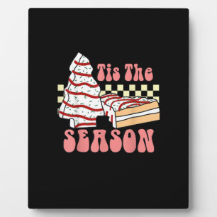 Tis The Season Christmas Tree Groovy Retro Debbie  Plaque