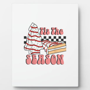Tis The Season Christmas Tree Groovy Retro Debbie  Plaque