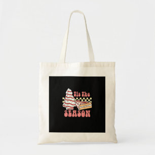 Tis The Season Christmas Tree Groovy Retro Debbie Tote Bag