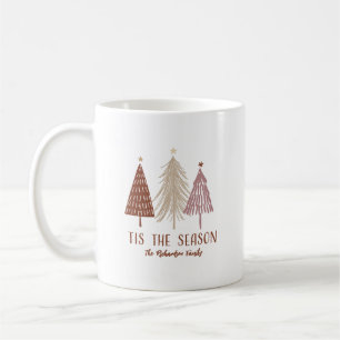 Tis The Season Christmas Tree Holiday Elegant Chic Coffee Mug