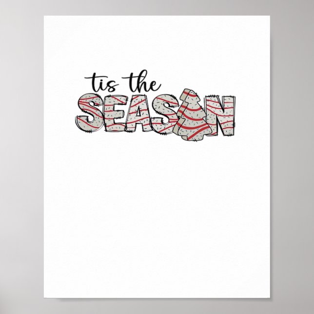 Tis The Season Christmas Tree Poster (Front)