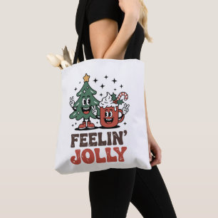 Tis The Season Christmas Tree Santa Hat Coffee Tote Bag