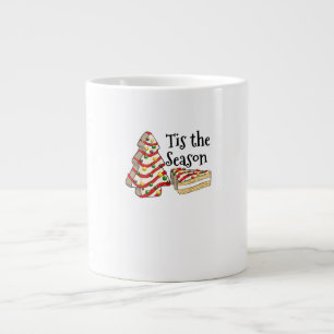 Tis The Season Christmas Tree Vintage Christmas Co Large Coffee Mug